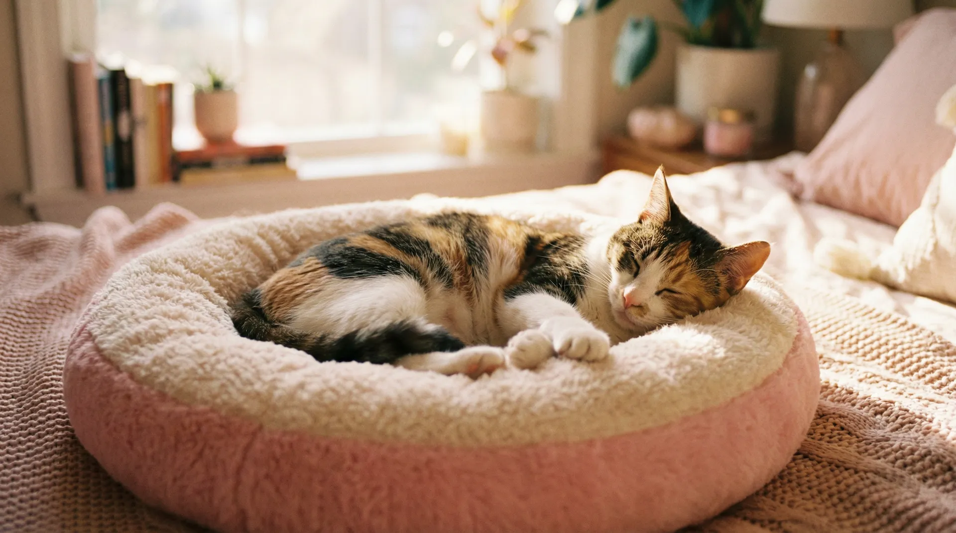 三花猫安静入睡 - av张丽